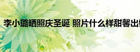 李小璐晒照庆圣诞 照片什么样甜馨出镜了吗