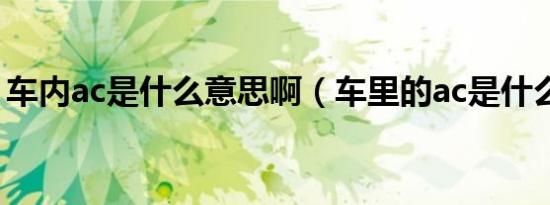 车内ac是什么意思啊（车里的ac是什么意思）