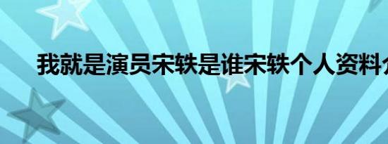 我就是演员宋轶是谁宋轶个人资料介绍
