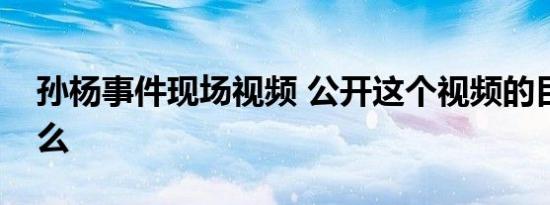 孙杨事件现场视频 公开这个视频的目的是什么