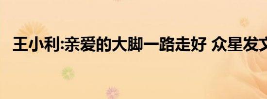 王小利:亲爱的大脚一路走好 众星发文悼念
