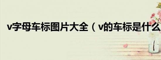 v字母车标图片大全（v的车标是什么牌子）