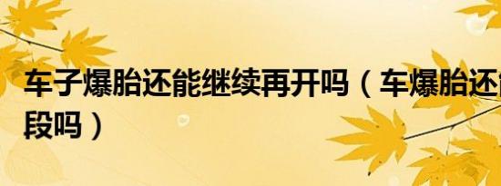 车子爆胎还能继续再开吗（车爆胎还能再开一段吗）