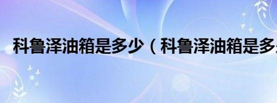科鲁泽油箱是多少（科鲁泽油箱是多少升）