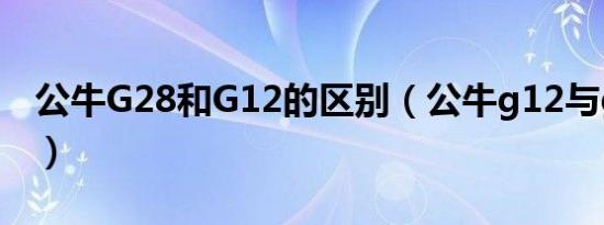 公牛G28和G12的区别（公牛g12与g28区别）
