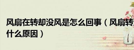 风扇在转却没风是怎么回事（风扇转没有风是什么原因）