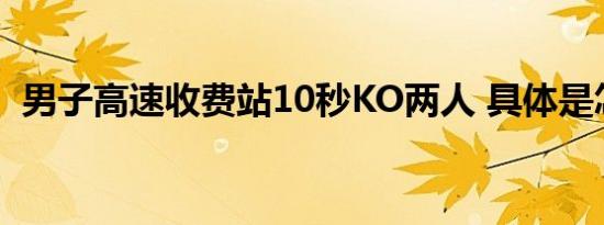 男子高速收费站10秒KO两人 具体是怎样的