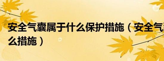 安全气囊属于什么保护措施（安全气囊属于什么措施）