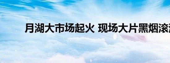 月湖大市场起火 现场大片黑烟滚滚