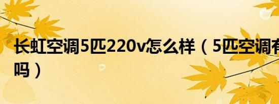 长虹空调5匹220v怎么样（5匹空调有220v的吗）