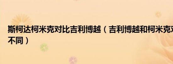 斯柯达柯米克对比吉利博越（吉利博越和柯米克对比有什么不同）