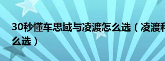 30秒懂车思域与凌渡怎么选（凌渡和思域怎么选）