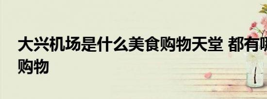 大兴机场是什么美食购物天堂 都有哪些美食购物