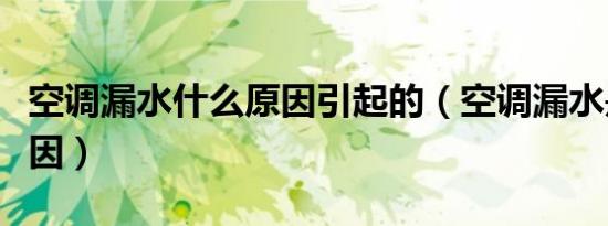 空调漏水什么原因引起的（空调漏水是什么原因）