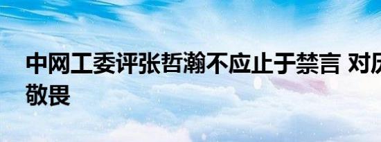 中网工委评张哲瀚不应止于禁言 对历史缺乏敬畏