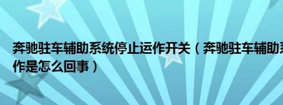 奔驰驻车辅助系统停止运作开关（奔驰驻车辅助系统停止运作是怎么回事）