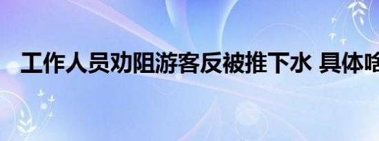工作人员劝阻游客反被推下水 具体啥情况