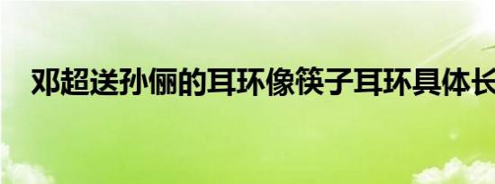 邓超送孙俪的耳环像筷子耳环具体长啥样