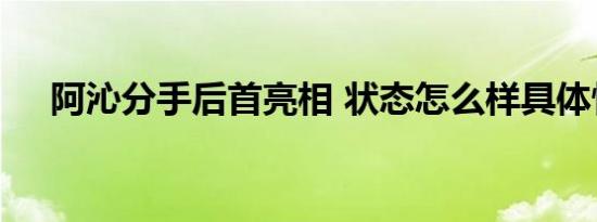 阿沁分手后首亮相 状态怎么样具体情况