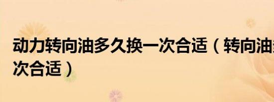 动力转向油多久换一次合适（转向油多久换一次合适）