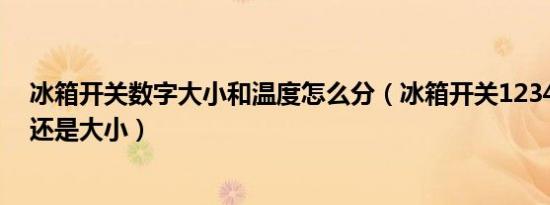 冰箱开关数字大小和温度怎么分（冰箱开关123456是温度还是大小）