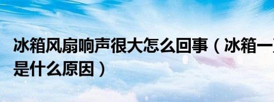冰箱风扇响声很大怎么回事（冰箱一直有响声是什么原因）