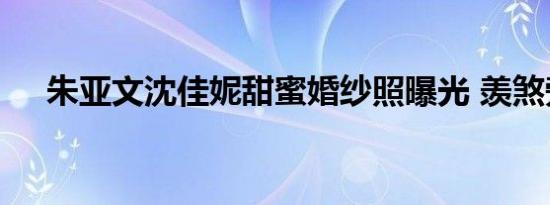 朱亚文沈佳妮甜蜜婚纱照曝光 羡煞旁人