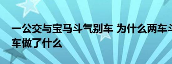 一公交与宝马斗气别车 为什么两车斗气公交车做了什么