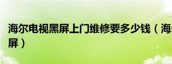 海尔电视黑屏上门维修要多少钱（海尔电视黑屏）