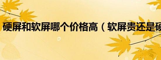 硬屏和软屏哪个价格高（软屏贵还是硬屏贵）