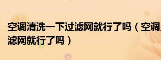 空调清洗一下过滤网就行了吗（空调只清洗过滤网就行了吗）