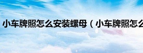 小车牌照怎么安装螺母（小车牌照怎么安装）