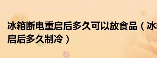 冰箱断电重启后多久可以放食品（冰箱断电重启后多久制冷）