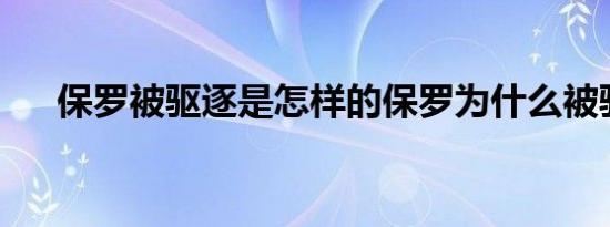 保罗被驱逐是怎样的保罗为什么被驱逐