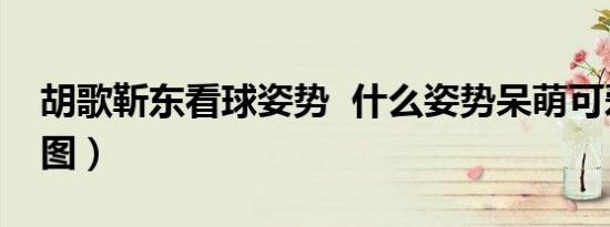 胡歌靳东看球姿势 什么姿势呆萌可爱看图（图）