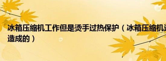 冰箱压缩机工作但是烫手过热保护（冰箱压缩机过热是什么造成的）