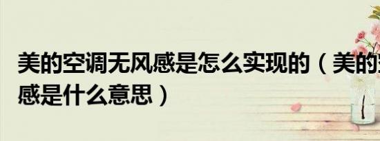 美的空调无风感是怎么实现的（美的空调无风感是什么意思）