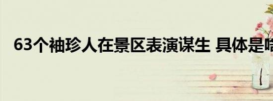 63个袖珍人在景区表演谋生 具体是啥情况