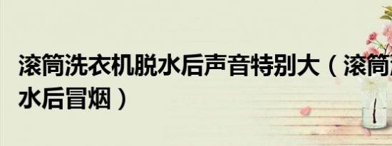 滚筒洗衣机脱水后声音特别大（滚筒洗衣机脱水后冒烟）