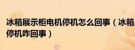 冰箱展示柜电机停机怎么回事（冰箱展示柜不停机咋回事）