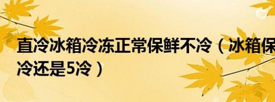 直冷冰箱冷冻正常保鲜不冷（冰箱保鲜温度1冷还是5冷）
