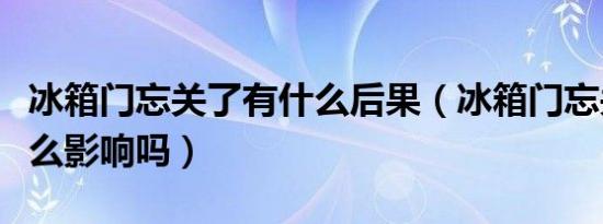 冰箱门忘关了有什么后果（冰箱门忘关了有什么影响吗）