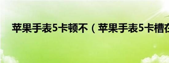 苹果手表5卡顿不（苹果手表5卡槽在哪）