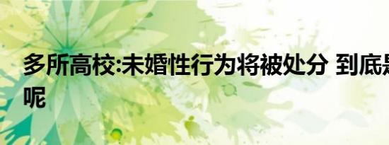 多所高校:未婚性行为将被处分 到底是怎样的呢