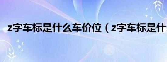 z字车标是什么车价位（z字车标是什么车）