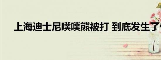 上海迪士尼噗噗熊被打 到底发生了什么