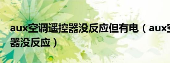aux空调遥控器没反应但有电（aux空调遥控器没反应）