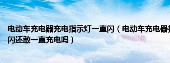 电动车充电器充电指示灯一直闪（电动车充电器指示灯一直闪还敢一直充电吗）