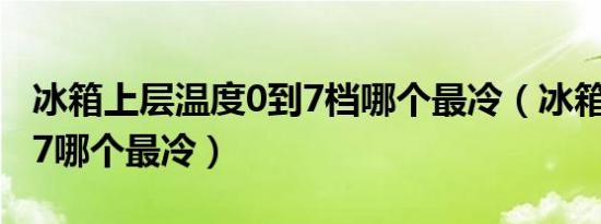 冰箱上层温度0到7档哪个最冷（冰箱刻度0到7哪个最冷）