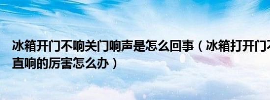 冰箱开门不响关门响声是怎么回事（冰箱打开门不响关门一直响的厉害怎么办）